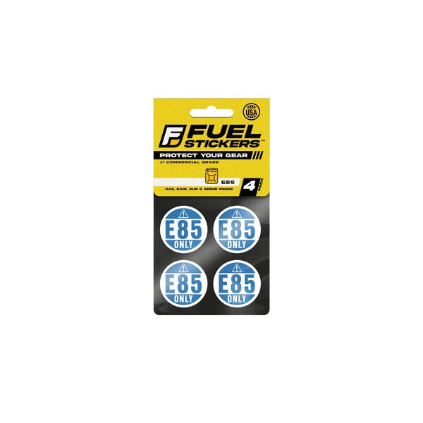 Fuel Stickers E85 Sticker, Flex Fuel Label for Fleet Vehicles: Car, Truck, Van, Hvy-Dty, 1'' Dia, 4PK Z-1RE85-4PK - main